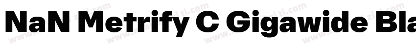 NaN Metrify C Gigawide Black Italic字体转换